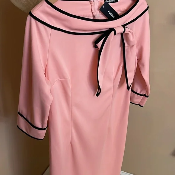 Fashion MIA Pink and Black Dress Size XL New With Tags - Picture 4 of 9